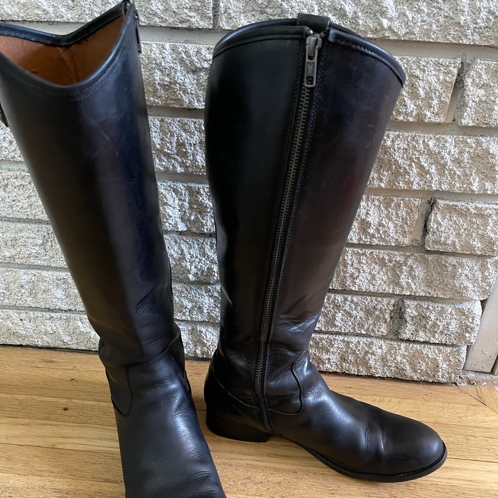 FRYE Melissa Button 2 black riding boot